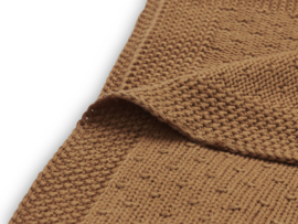 Jollein - Ledikant deken 100x150cm | Bliss knit caramel