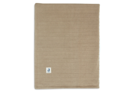 Jollein - Wieg deken 75x100 | Velvet pure knit - Biscuit