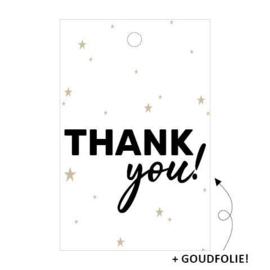 Cadeaulabel | Thank you 5 stuks