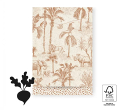 Cadeauzakje | Vintage jungle - 5 stuks (17x25cm)