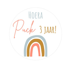 Trakteren persoonlijke stickers | Regenboog