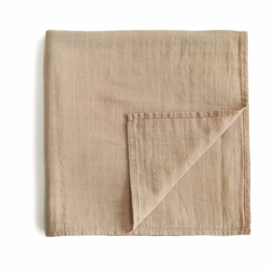 Mushie | Swaddle - Pale Taupe (120x120cm)