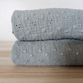 Swaddle - Broderie dots | Green