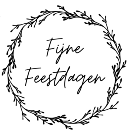 Eenmalige sticker | Fijne Feestdagen