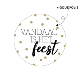 Sticker | Vandaag is het feest (10 stuks)