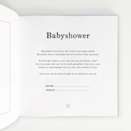 Invulboek | Babyshower - Linnen zand