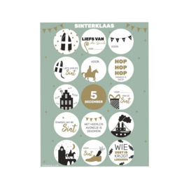 Sticker | Sinterklaas mint - Stickervel A5