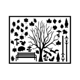 Herbruikbare raamsticker | Herfst