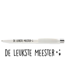 Pen - De leukste meester (wit)