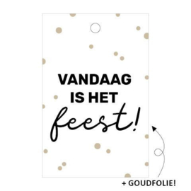 Cadeaulabel | Vandaag is het feest 5 stuks