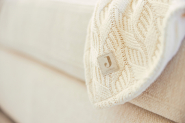 Jollein - Wieg deken 75x100cm | Spring knit ivory Fleece