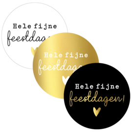 Sticker | Hele fijne feestdagen mix (9 stuks)