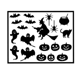 Herbruikbare raamstickers | Halloween
