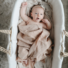 Mushie | Swaddle - Pale Taupe (120x120cm)