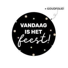 Sticker | Vandaag is het feest (10 stuks)