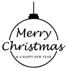 Eenmalige sticker | & a happy new year