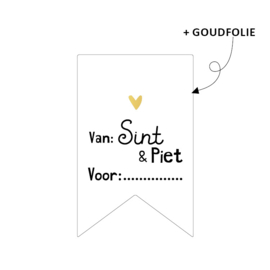 Sticker | Van Sint & Piet - vaantje (10 stuks)