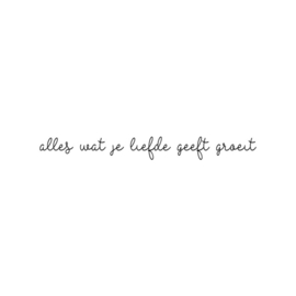 Sticker | Alles wat je liefde geeft groeit