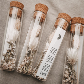 Droogbloemen | Message in a bottle