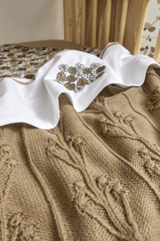 Meyco | Ledikantdeken Romantic Flower - Taupe