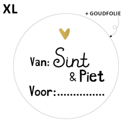 Sticker | Van Sint & Piet - XL (10 stuks)