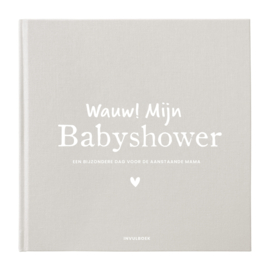 Invulboek | Babyshower - Linnen zand