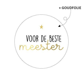 Sticker | Voor de beste meester (goudfolie)