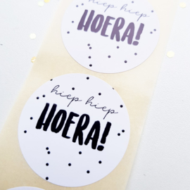 Sticker | Hiep hiep hoera (10 stuks)