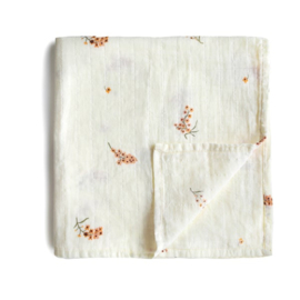 Mushie | Swaddle - Flowers (120x120cm)