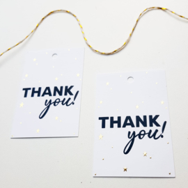 Cadeaulabel | Thank you 5 stuks