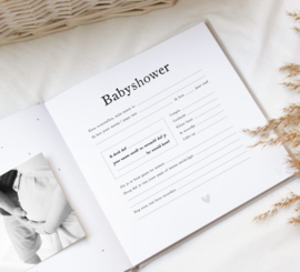 Invulboek | Babyshower - Linnen zand