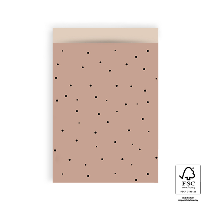 Cadeauzakje | Pink dots - 5 stuks (17x25cm)