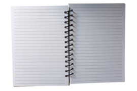 Notitieboek, A5 formaat, dubbelzijdig gelinieerd