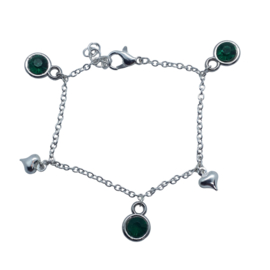 Kinderbedelarmbandje met hartjes
