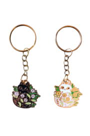 Sleutelhanger bloemenkat