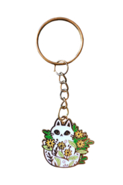 Sleutelhanger bloemenkat