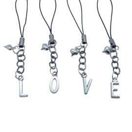 Alfabet letter sleutelhanger/telefoonhanger