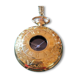 Horlogeketting goud met zwarte binnenplaat