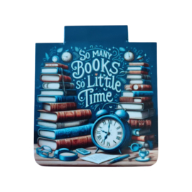 Magnetische bladwijzer "So many books so little time"