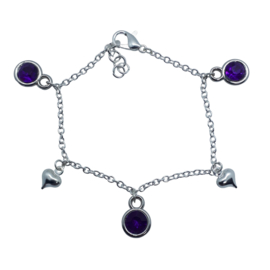 Kinderbedelarmbandje met hartjes