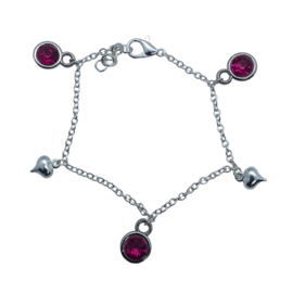 Kinderbedelarmbandje met hartjes