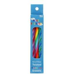 Rex London | twisted Rainbow erasers (3 stuks)