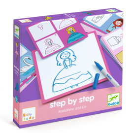 Djeco | step by step leren tekenen prinses
