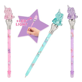 Ylvi | pen met eenhoorn topper en LED licht