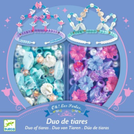Djeco | duo tiara's maken blauw