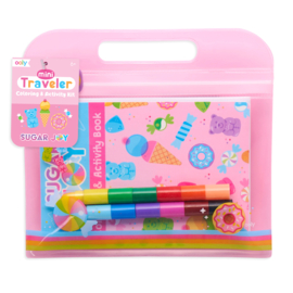 Ooly | mini traveler coloring & activity kit sugar joy