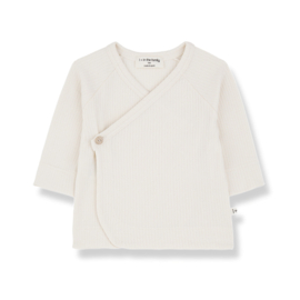 1+ in the family  | modal plain rib overslag ecru