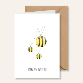 Juulz | Kaart tweeling bijen