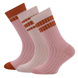 Ewers | 3-pack sokken oudroze
