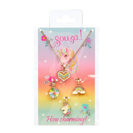 Souza | Giftpack Eenhoorn, Ketting + 3 bedeltjes